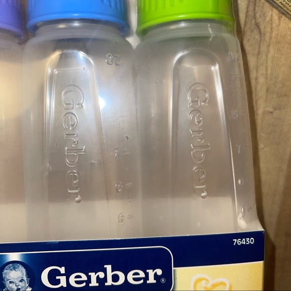 Lot of 6 Gerber Baby Bottles 9 oz Clear View Rubber Nipple - Picture 5 of 5